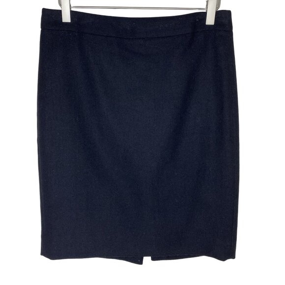 J. Crew Black Wool-Blend Classic Pencil Skirt, Work Skirt, Career, Size 2 - Picture 1 of 8